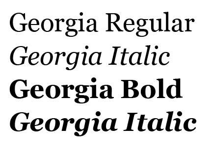 georgia font