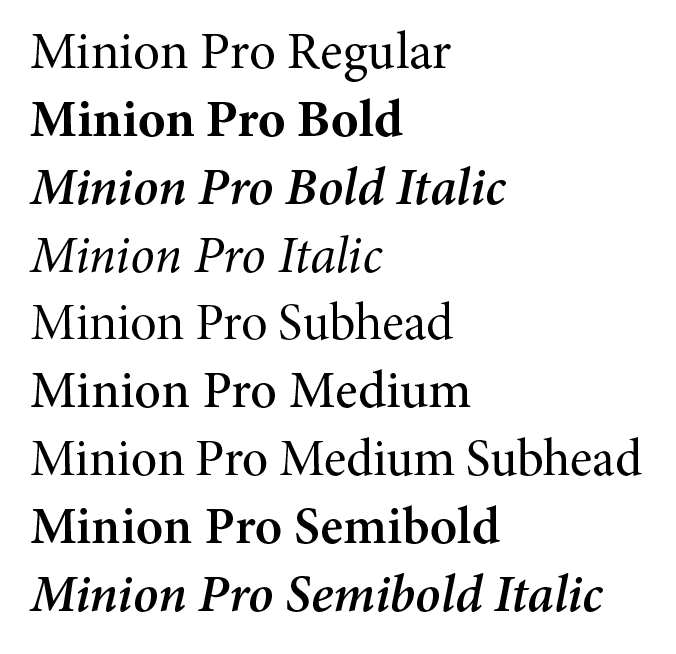 minion pro font