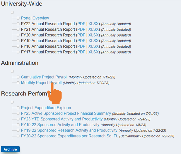 Payroll reporting navigation